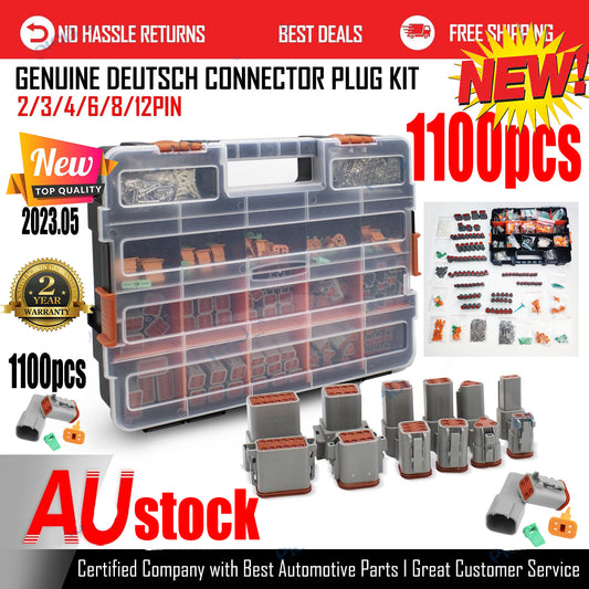 AU 1000 PCS Deutsch DT Connector Kit 14-16AWG Stamped Contacts 1100PCS UPGRADE