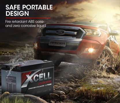 X-CELL 130Ah Deep Cycle 12v Lithium Battery LiFePO4